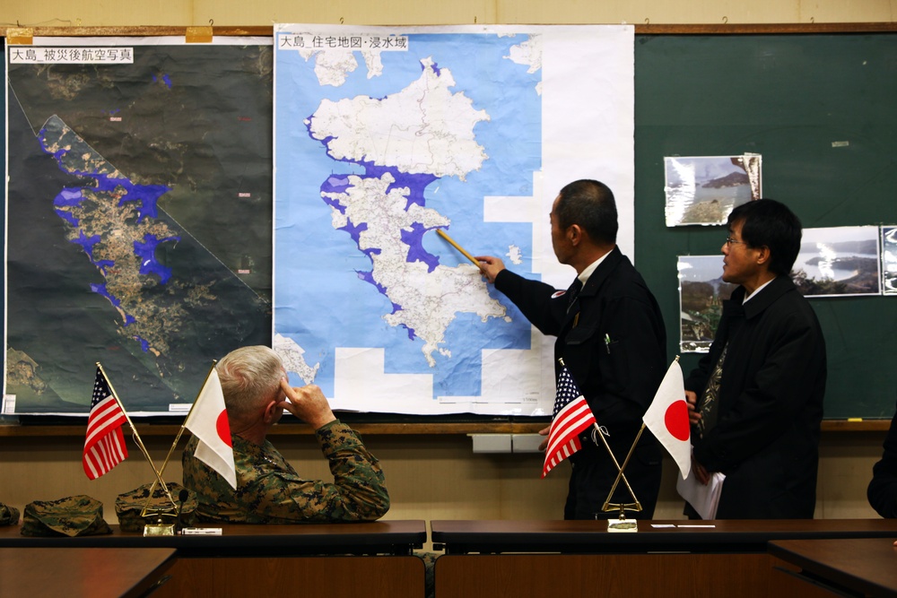 Marines return to Sendai, Oshima Island