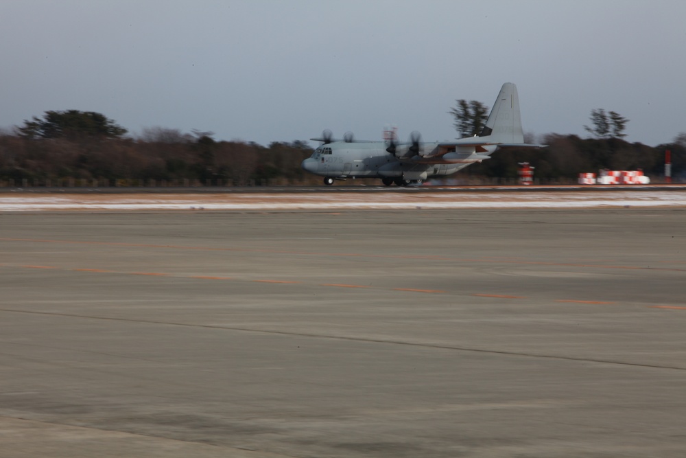 Marines return to Sendai, Oshima Island