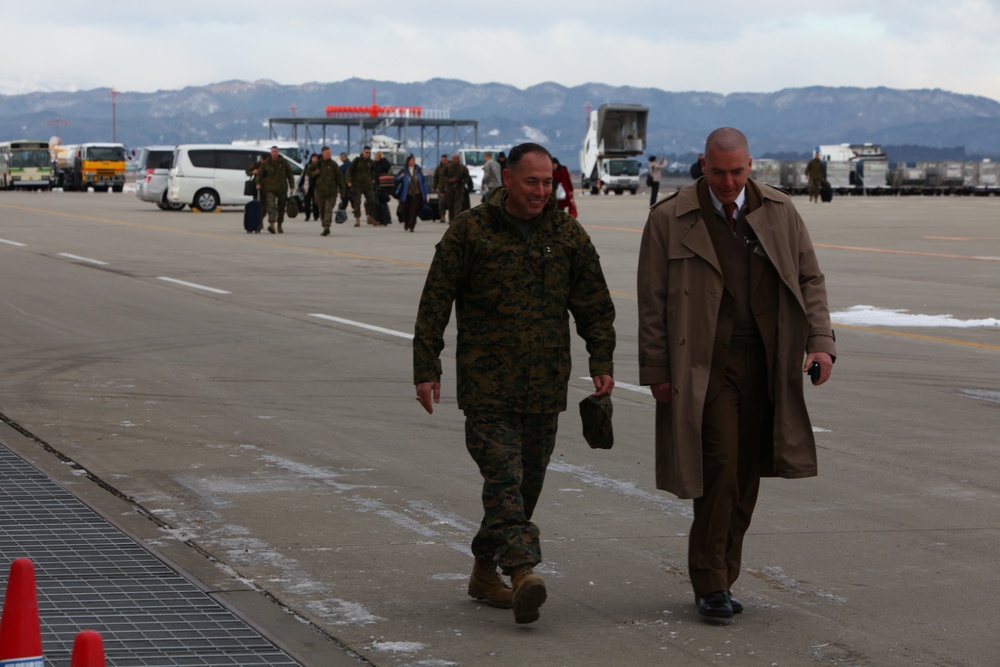 Marines return to Sendai, Oshima Island