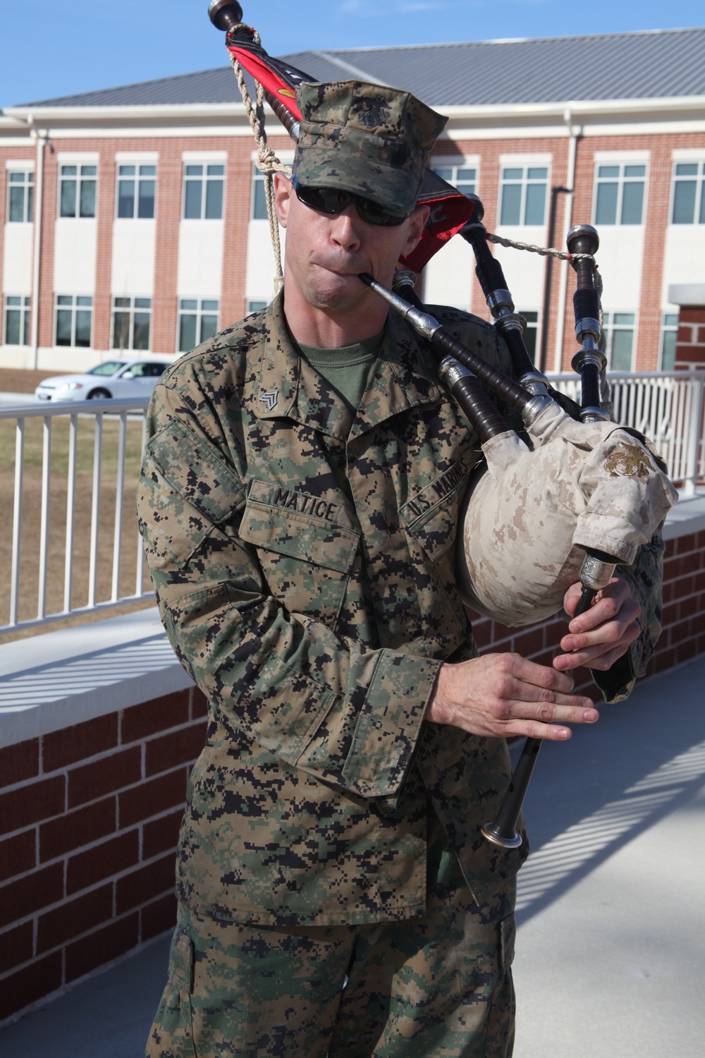 Battlefield bagpipes bringing people together: Sergeant connects people with unique music