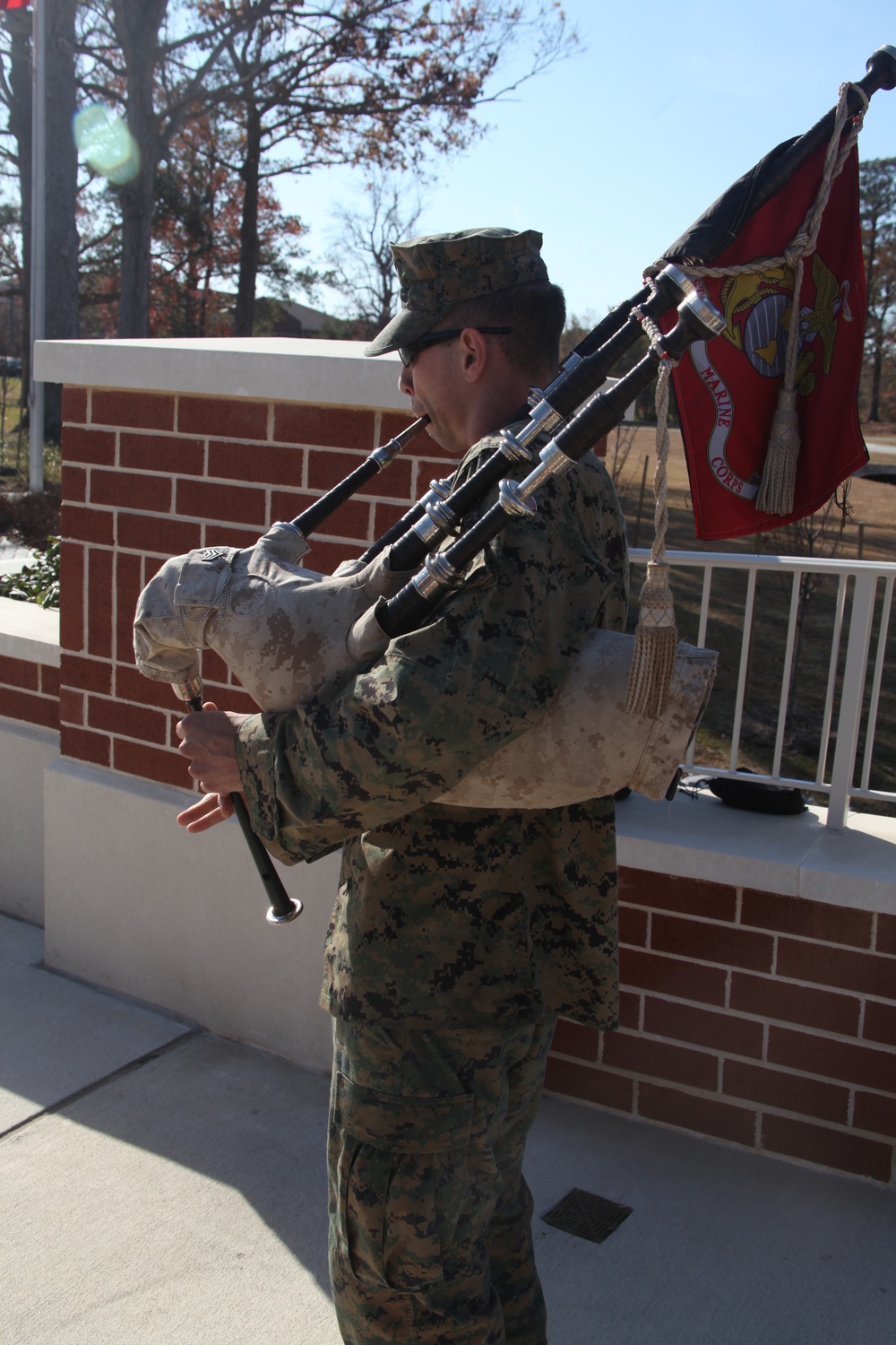 Battlefield bagpipes bringing people together: Sergeant connects people with unique music