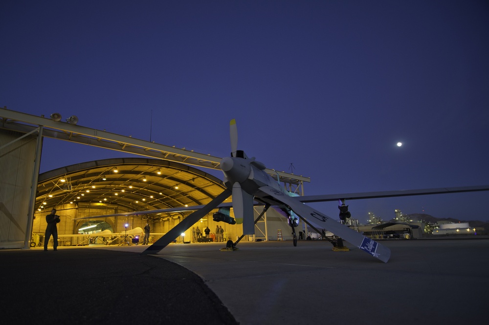 MQ-1 Predator at dusk