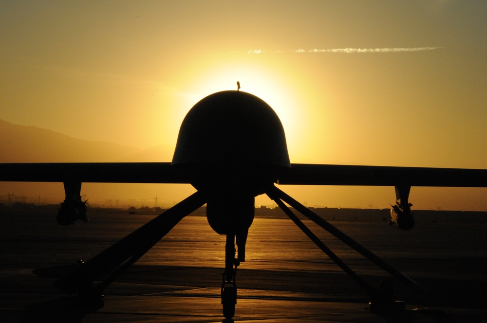 MQ-1 Predator at dusk