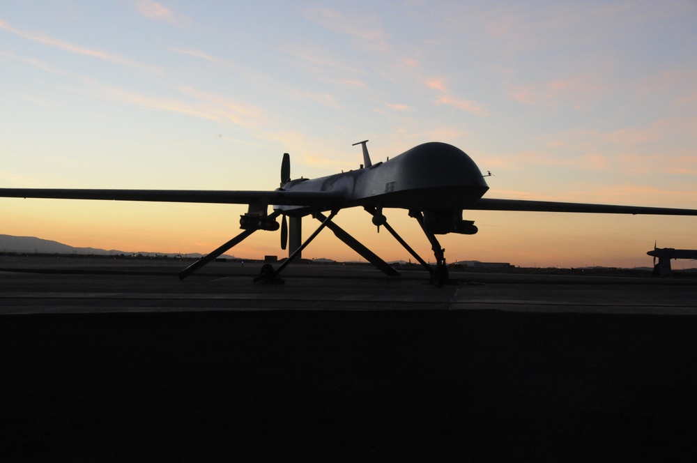 MQ-1 Predator at dusk