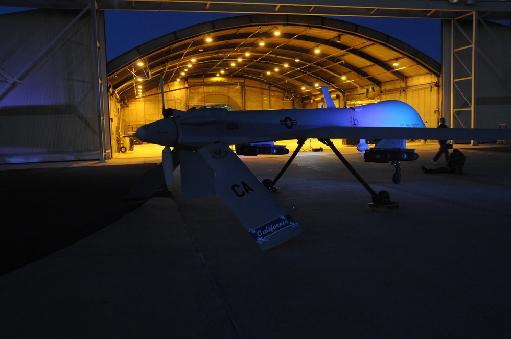 MQ-1 Predator at dusk