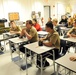 Cadets from York High School Navy Junior ROTC program participate in daily routine of the day