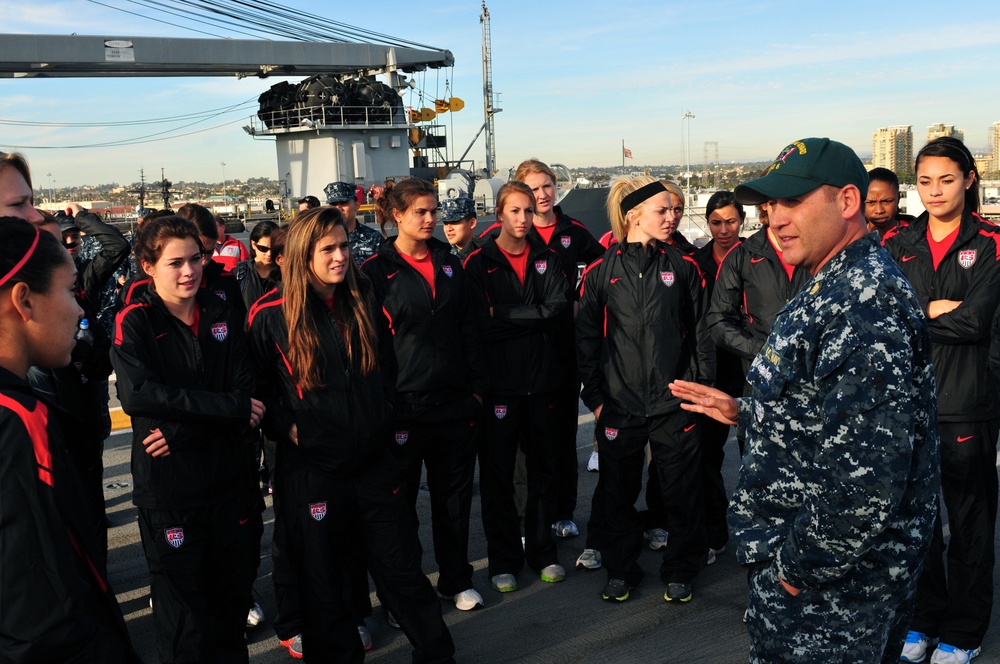 USS Bonhomme Richard hosts soccer team