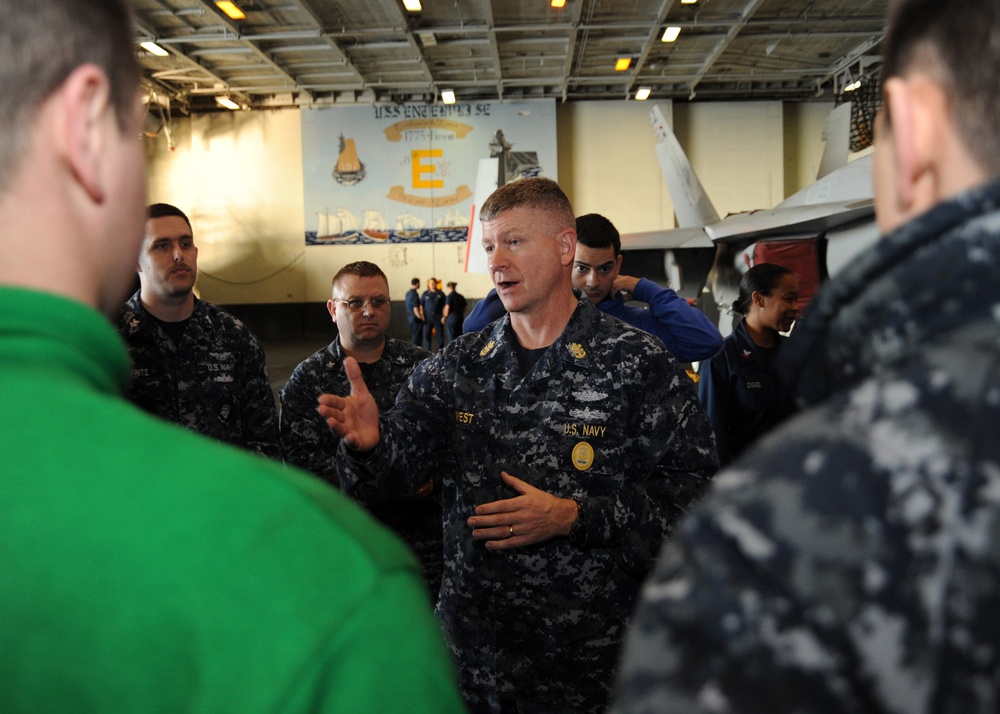 Dvids Images Navy Leaders Visit Uss Enterprise Image Of
