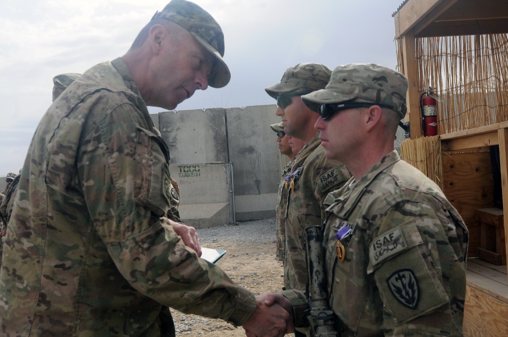 Purple Heart Ceremony at Forward Operating Base Spin Boldak