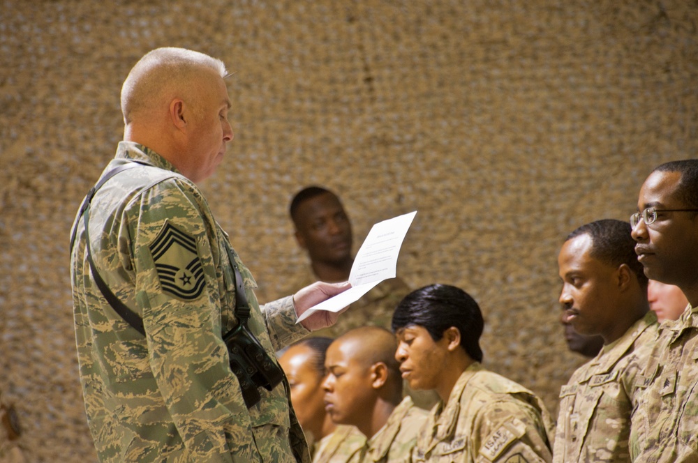 Airmen inducted into NCO corps