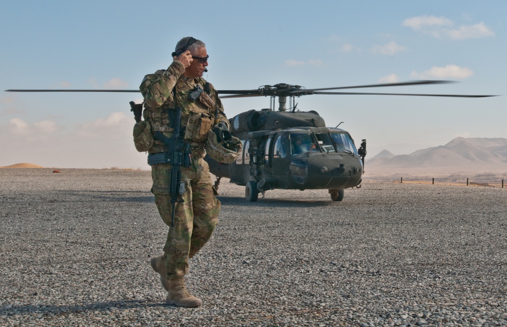 Maj. Gen. James Huggins visits FOB Lagman, Afghanistan