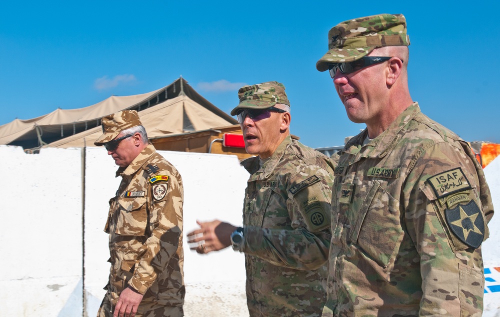 Maj. Gen. James Huggins visits FOB Lagman, Afghanistan