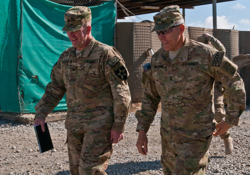 Maj. Gen. James Huggins visits FOB Lagman, Afghanistan