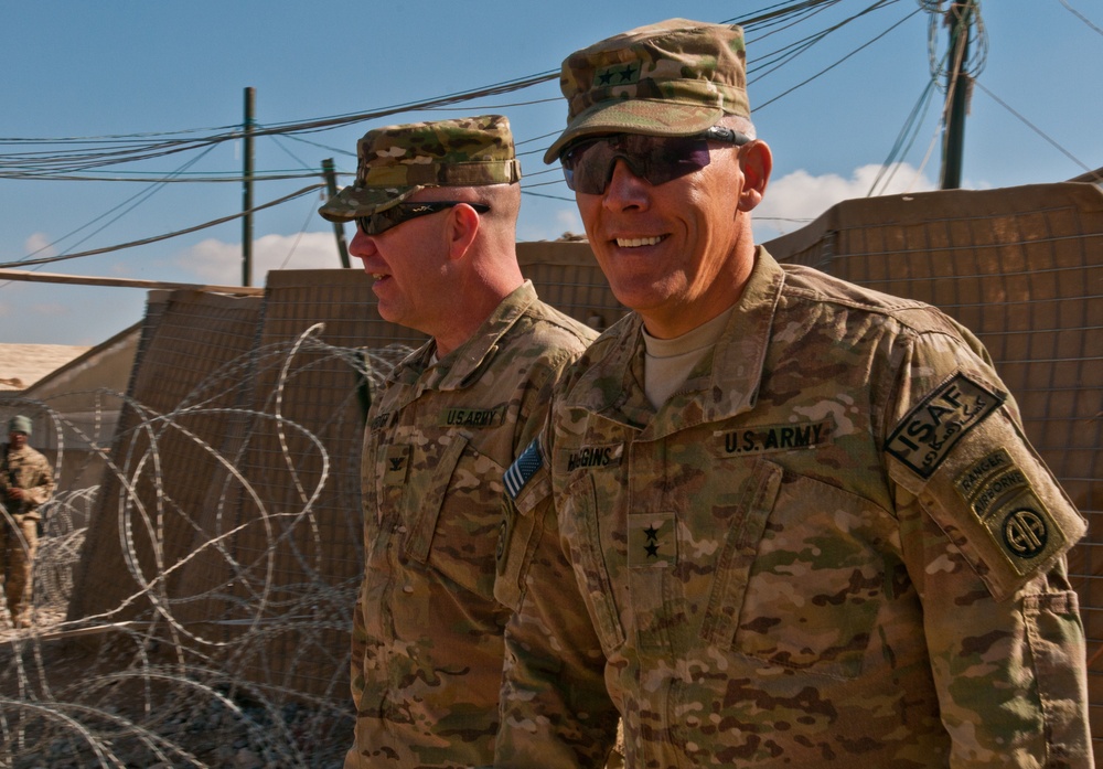 Maj. Gen. James Huggins visits FOB Lagman, Afghanistan