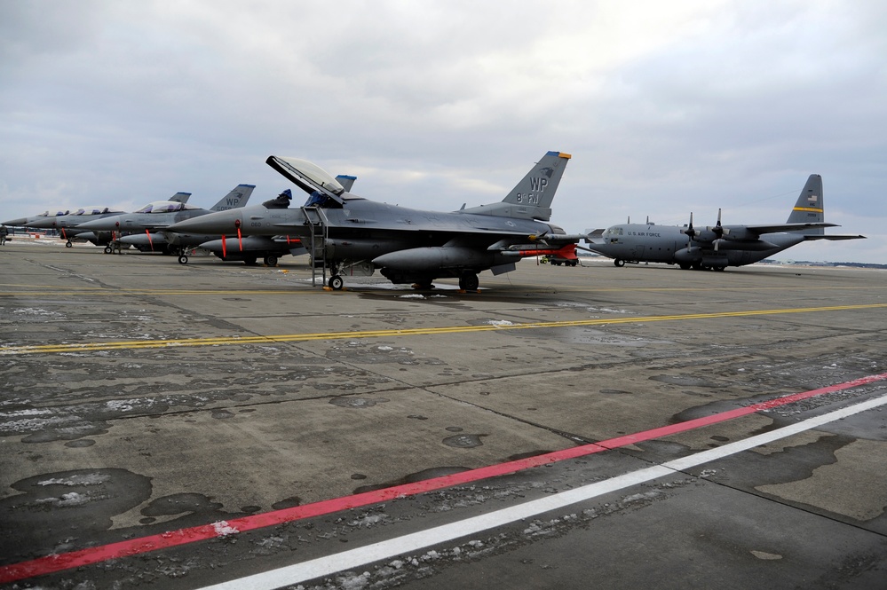 Visiting aircraft act as aggressors during inspection