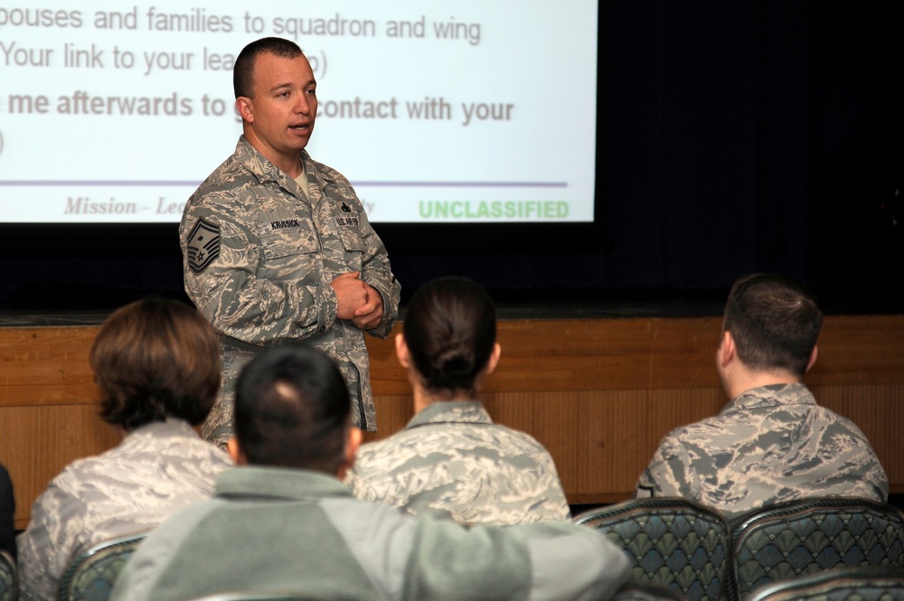 Wing showcases ability to produce town hall meetings during inspection