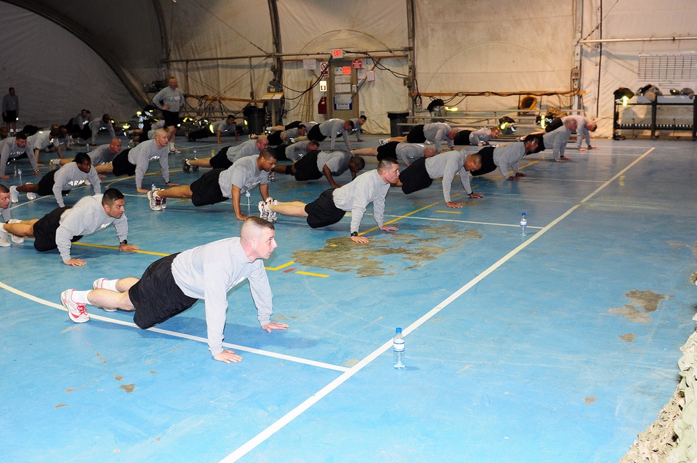 RC-East CSM leads senior leaders in insanity workout
