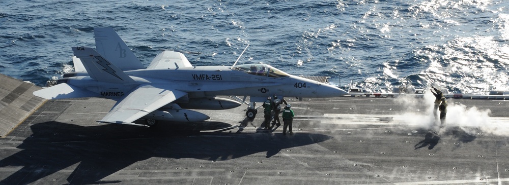 F/A-18F Super Hornet launches aboard USS Enterprise