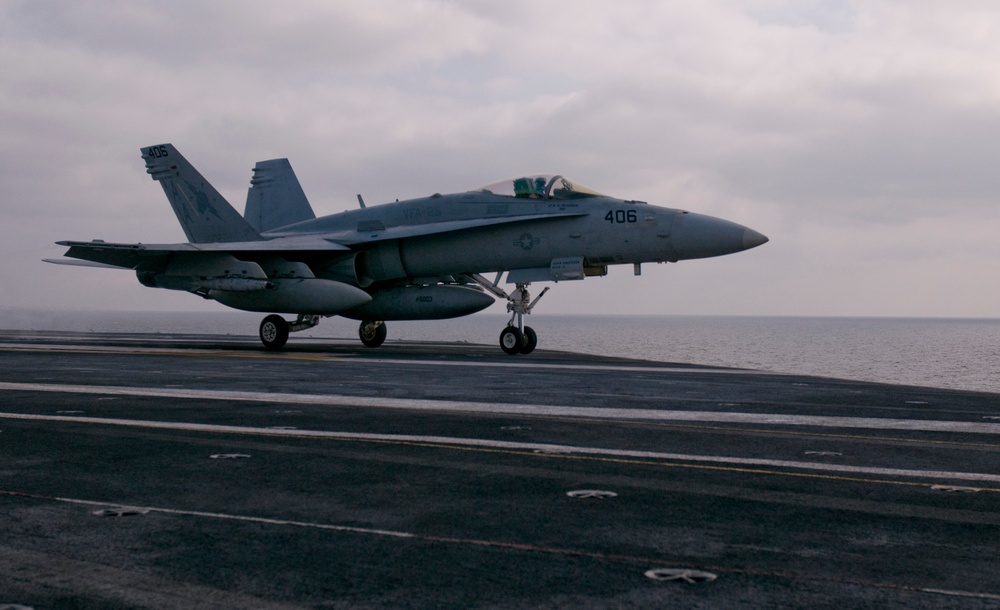 USS Carl Vinson's flight deck action