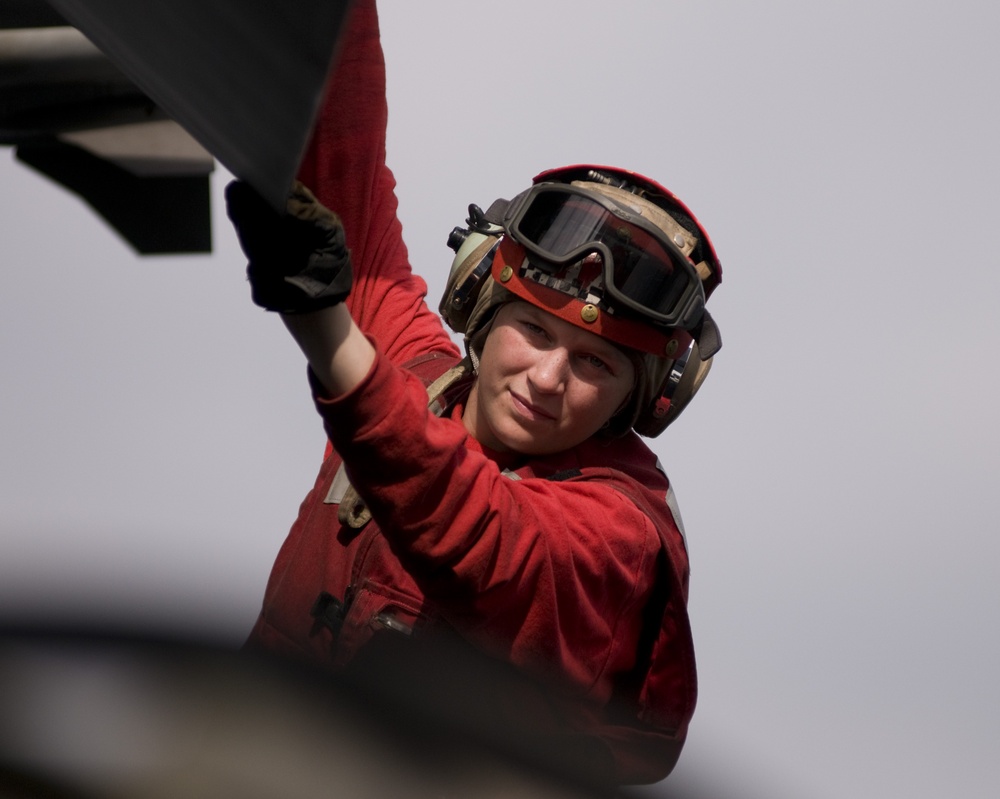 USS Carl Vinson's flight deck action