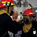 USS Abraham Lincoln sailors prepare for fire drill