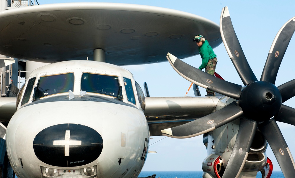 USS John C. Stennis flight deck