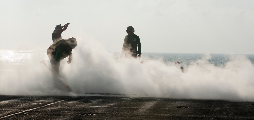 USS John C. Stennis flight deck