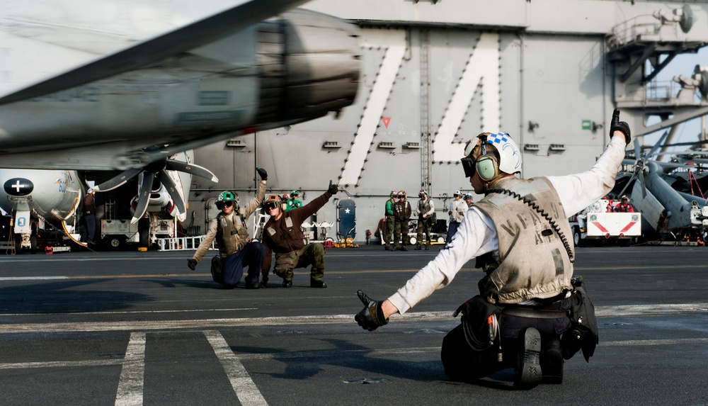 USS John C. Stennis flight deck