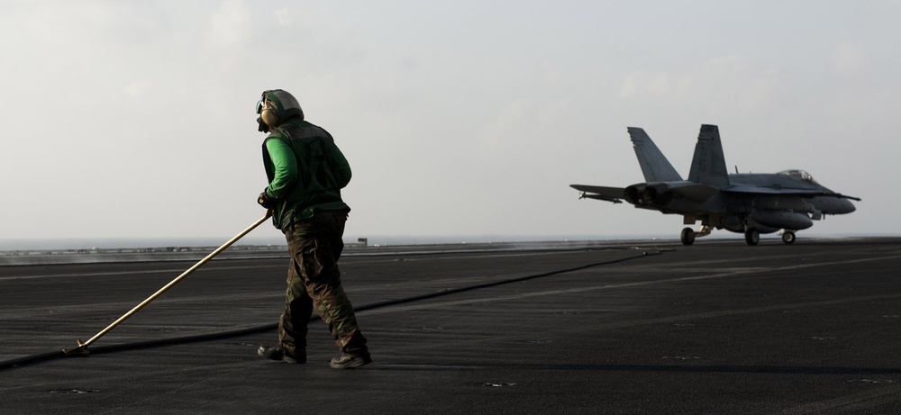 USS John C. Stennis flight deck