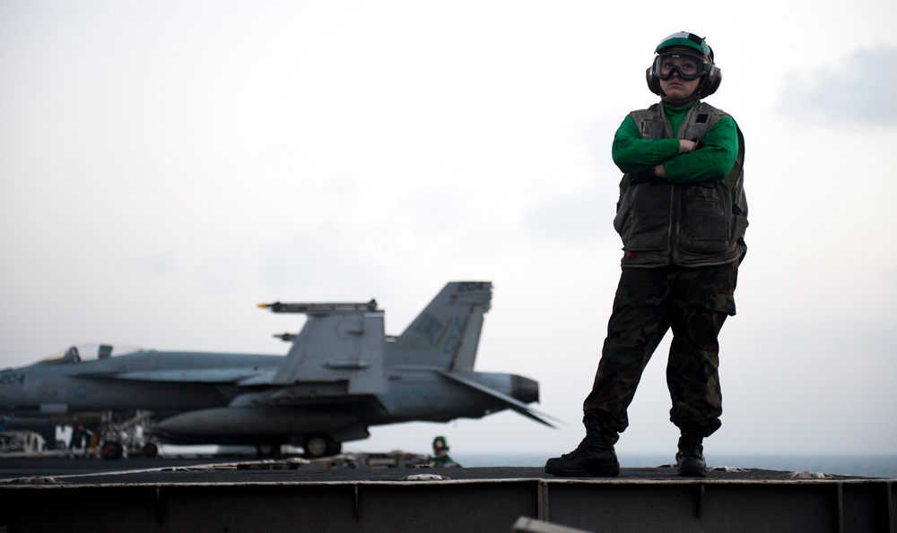 USS John C. Stennis flight deck