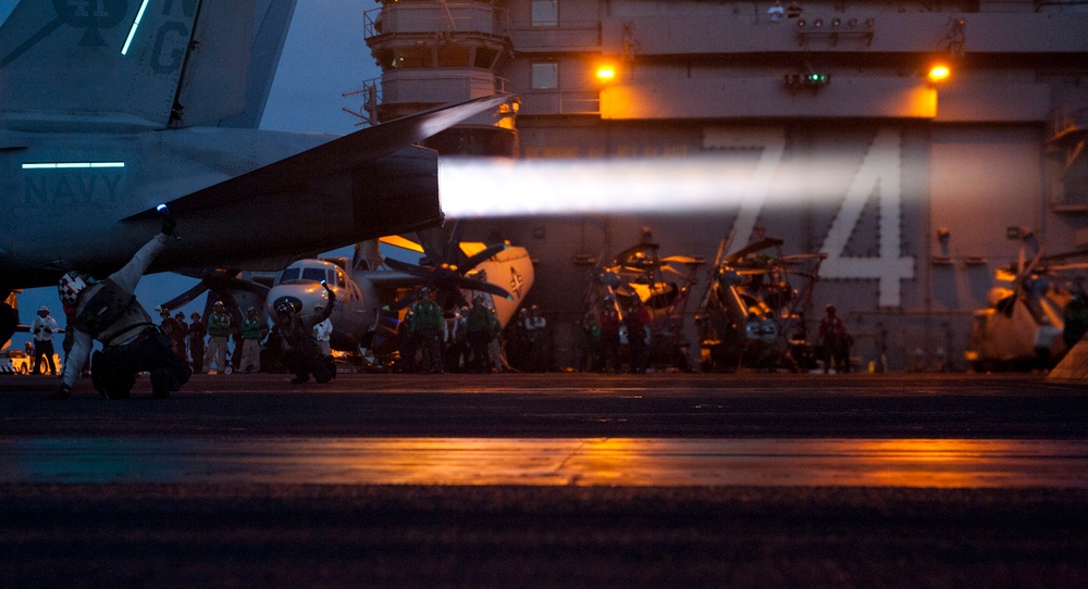 USS John C. Stennis flight deck