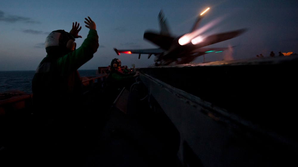 USS John C. Stennis flight deck