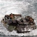 Amphibious assault vehicle carries Marines to USS Kearsarge