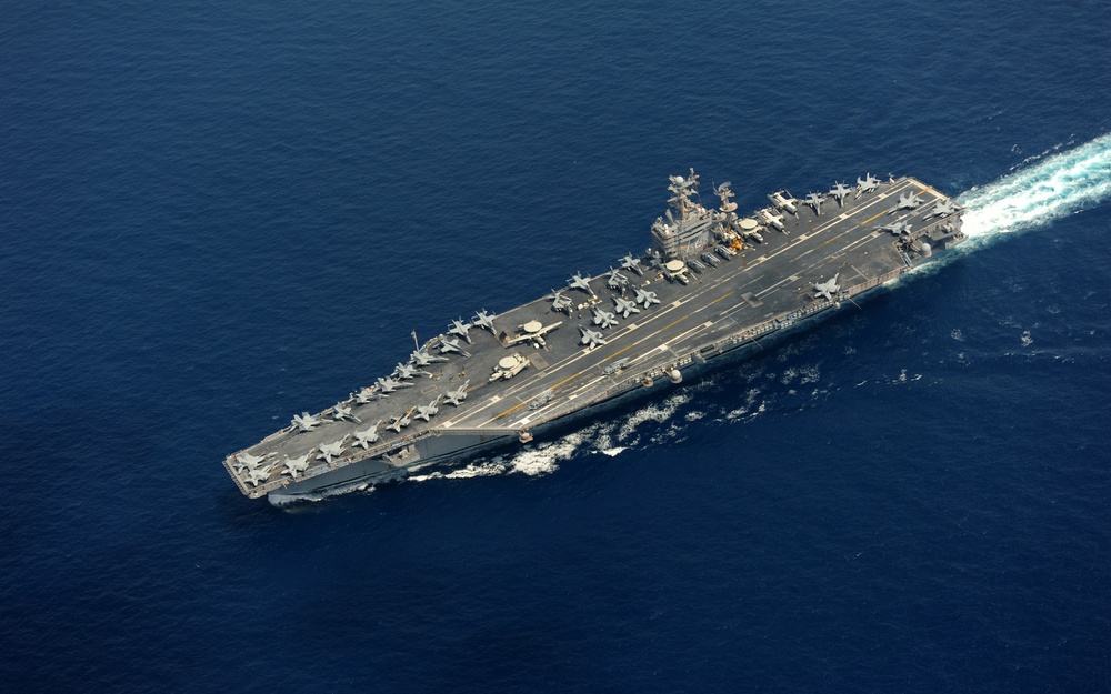 USS Abraham Lincoln transits Indian Ocean