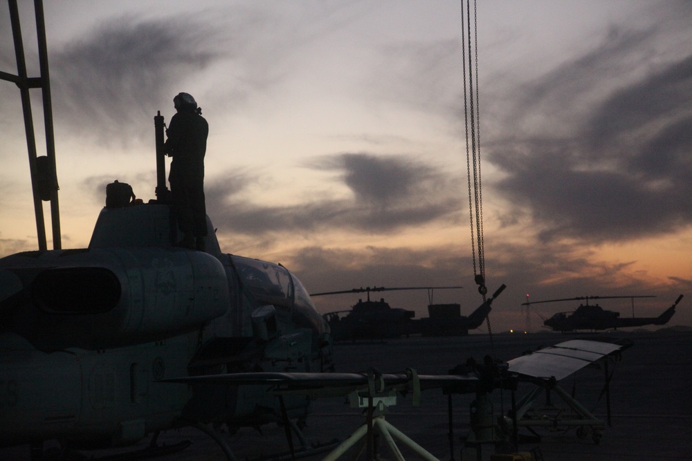 Helicopter maintenance in Afghanistan