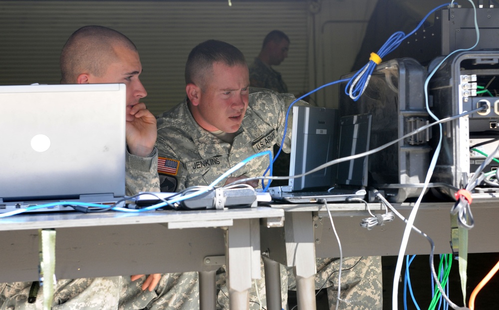 56th Signal sets up communications in the field