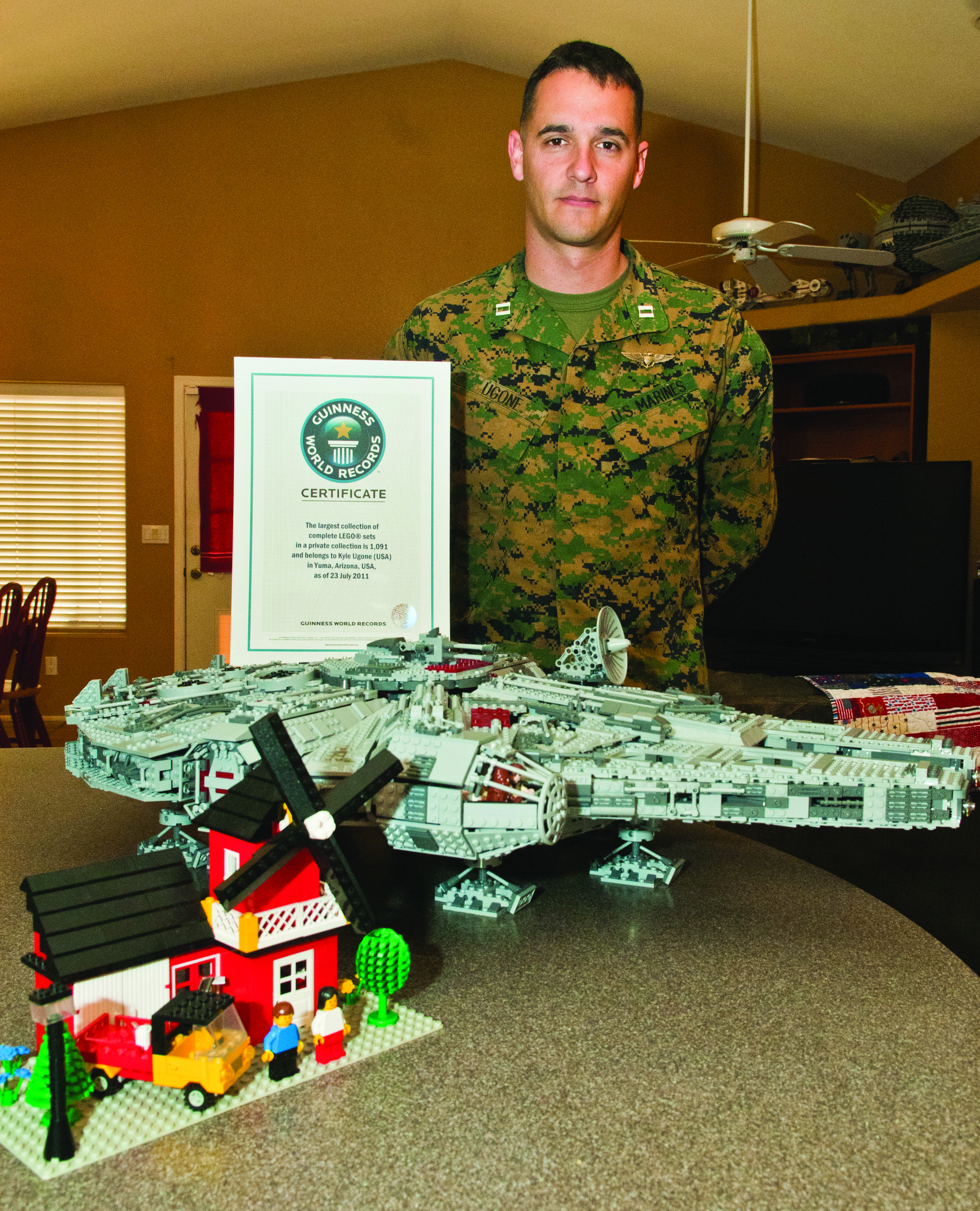 Marine Corp Captain Kyle Ugone sets Lego collection world record