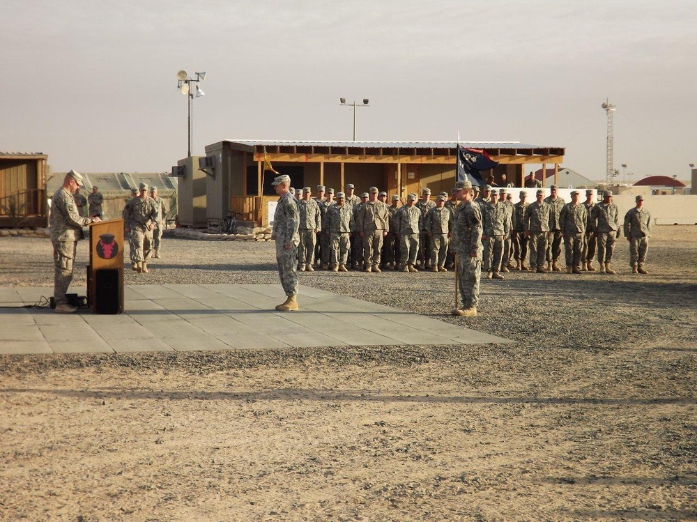 Bravo Company change of command