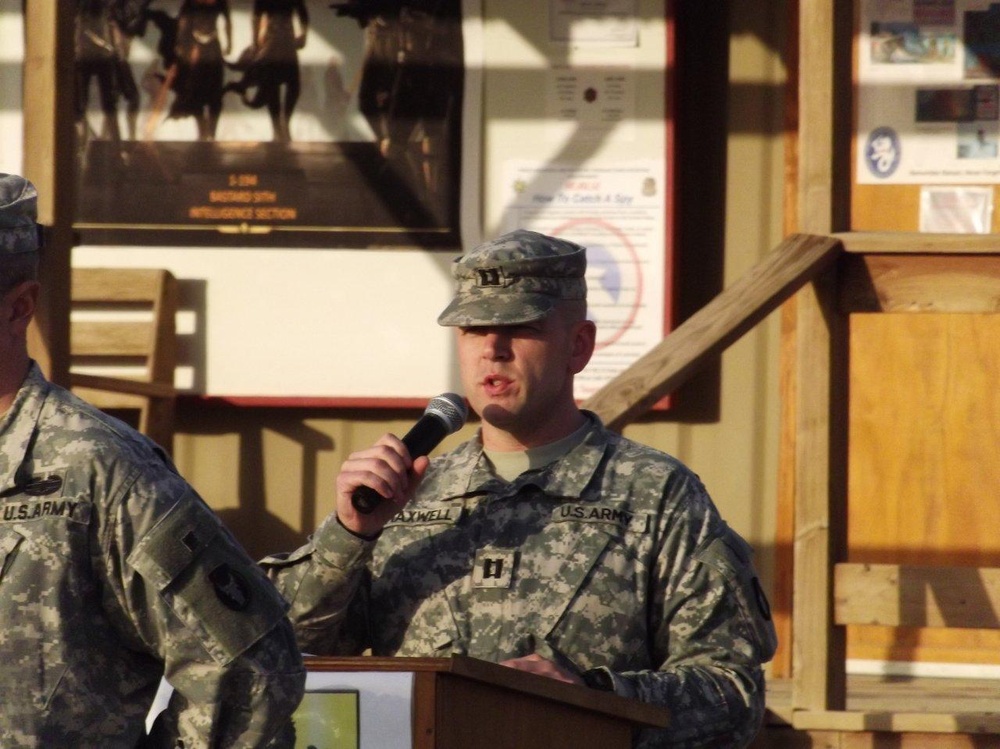 Bravo Company change of command