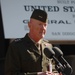 U.S. Marine Lt. Gen. Richard Mills speaks at a Keel Laying Ceremony at the General Dynamics NASSCO shipyard