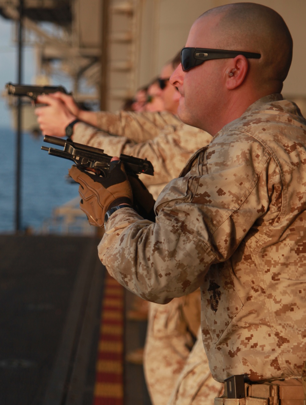 Unit fires pistols aboard USS Makin Island