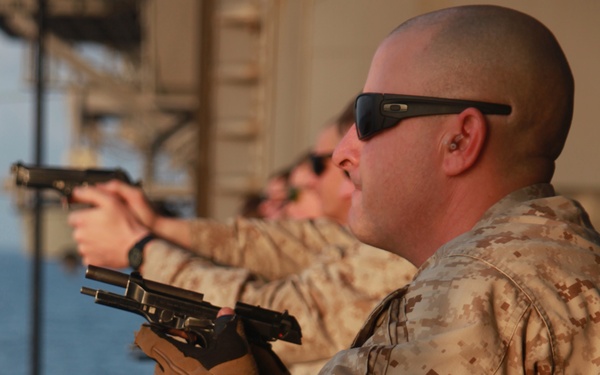 Unit fires pistols aboard USS Makin Island