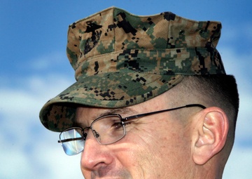 Sergeant major of Cherry Point's largest squadron passes his sword