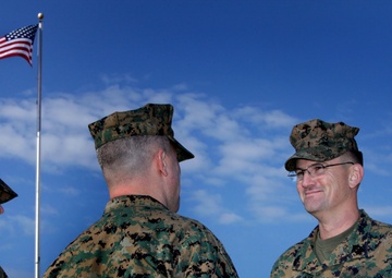 Sergeant major of Cherry Point's largest squadron passes his sword