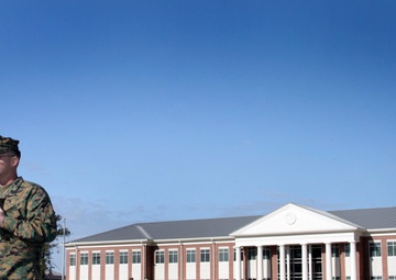 Sergeant major of Cherry Point's largest squadron passes his sword