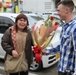 Marine recieves flowers for saving local woman's life