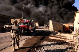 Baptism by fire: Airman battles 63,000 gallons of burning jet fuel, receives medal for heroism