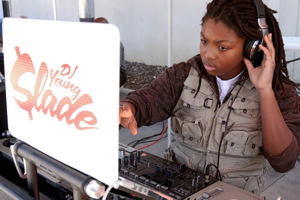 DJ Young Slade spins for Marines