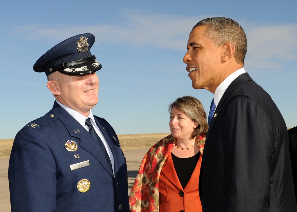Preisdent Barack Obama visits Buckley Air Force Base