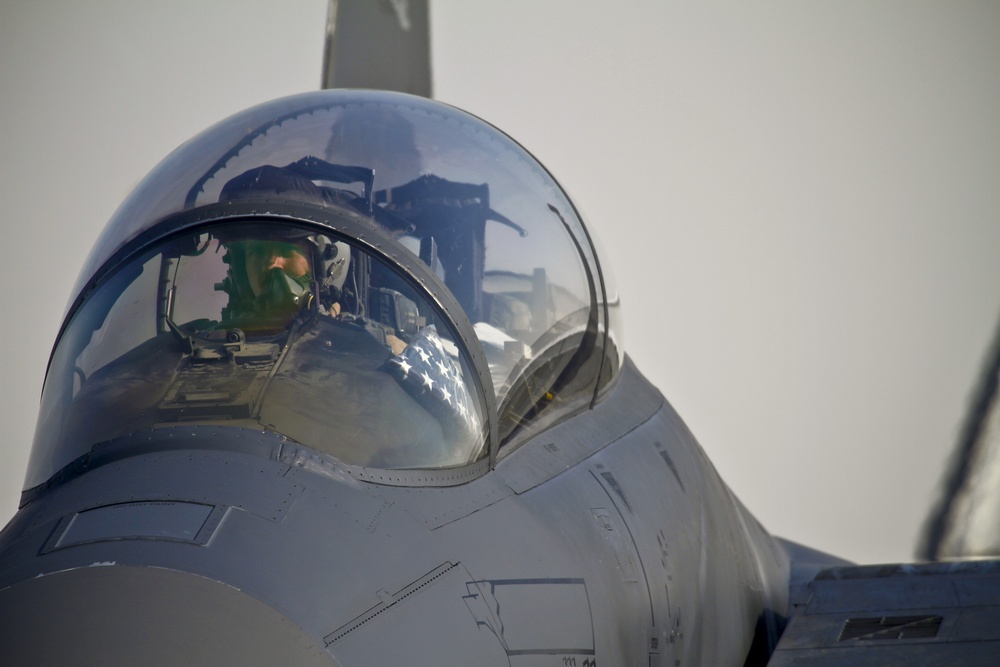 Flying the red, white and blue